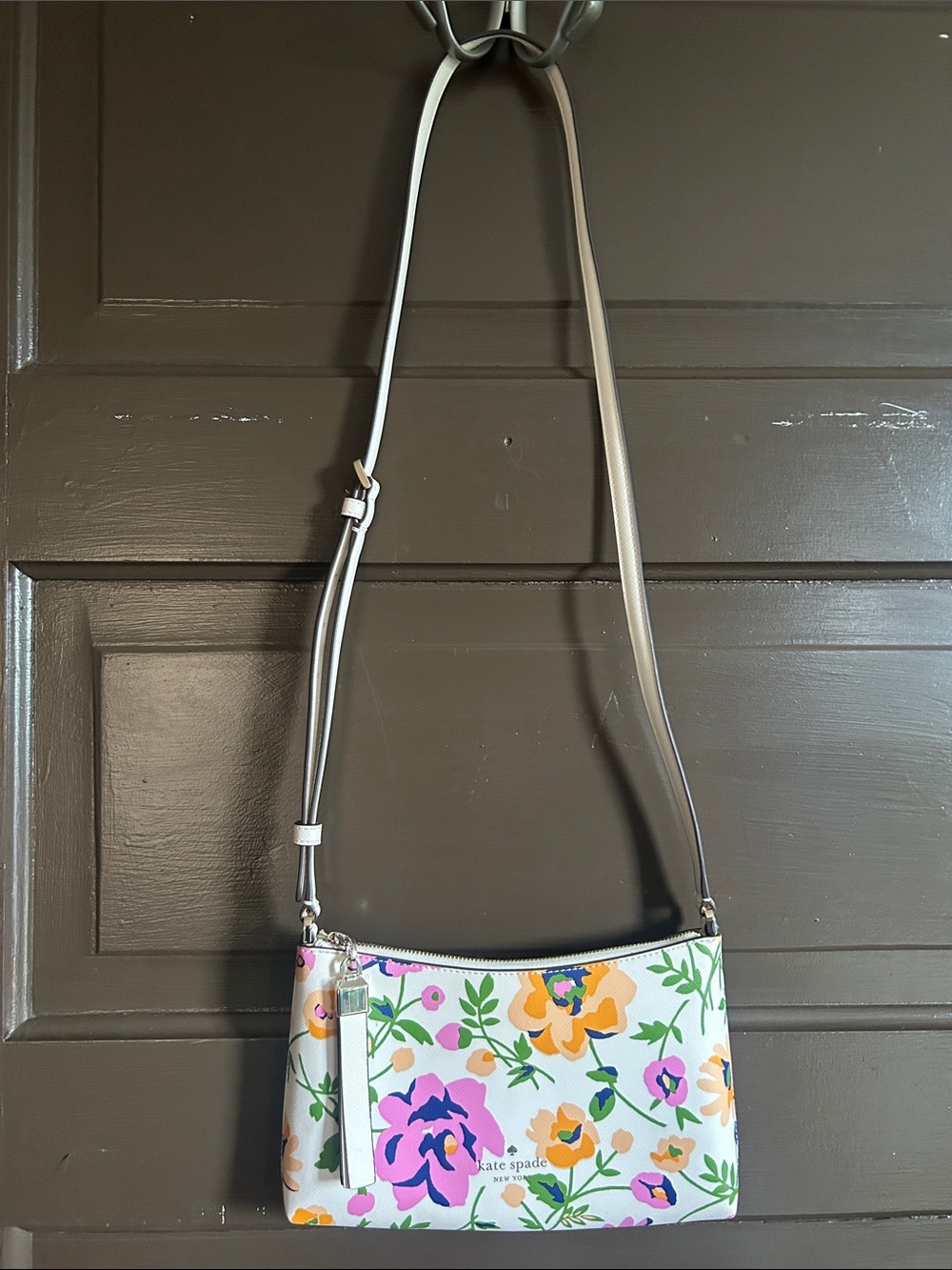 kate spade White Floral Crossbody with Multicolor Blooms